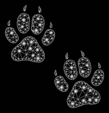 İşaret fişeği ile işaret fişekli kaplan ayak izleri.