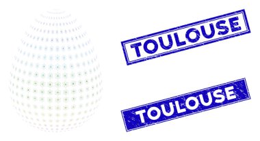 Soyut Atom Yumurta Mozaiği ve Tehlike Dikdörtgeni Toulouse Mühürleri