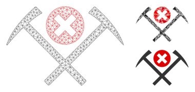 İş Vektörü Ağı Modeli ve Üçgen Mozaik Simgesi Yok