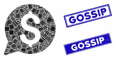 Mozaiğe Teklif ve Tırmalanmış Dikdörtgen Dedikodu Filigranı