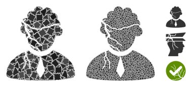 Yolsuzluğa bulaşmış Yargıç Eşitsiz Parçalar Mozaik Simgesi