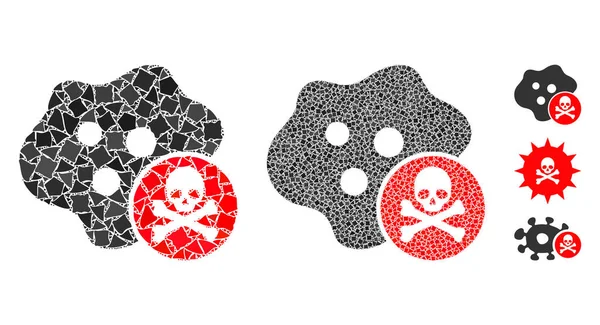 Toxina bactericida Mosaico Icono de los artículos temblorosos — Vector de stock