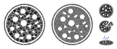 Tüm pizza Bileşimi Eşitsiz Elementlerin Simgesi