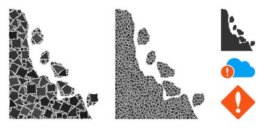 Durağan olmayan taşlar Tümsek Ögelerinin Mozaik Simgesi
