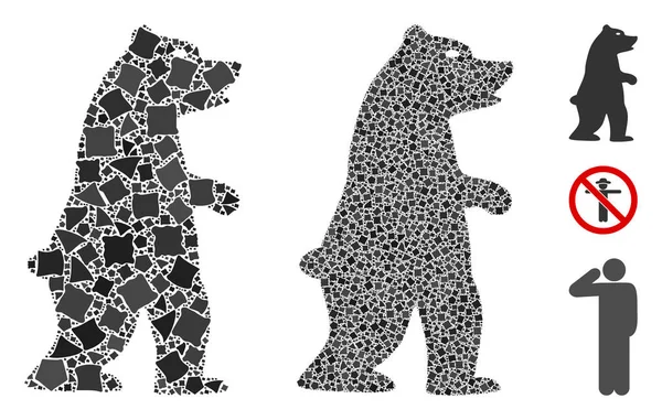Σύνθεση μόνιμης αρκούδας Εικόνα από Joggly Pieces — Διανυσματικό Αρχείο