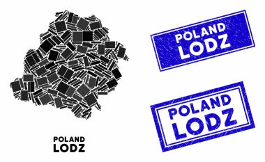 Mozaik Lodz Voyvoda Haritası ve Tehlike Dikdörtgeni Mühürleri