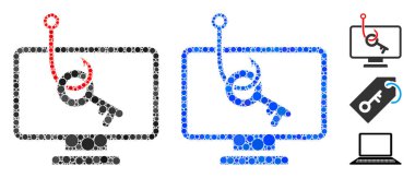 Küresel Ögelerin Bilgisayar Anahtarı Şifreleme Bileşimi Simgesi