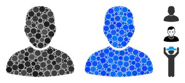 Müşteri Mozaik Yuvarlak Noktalar Simgesi