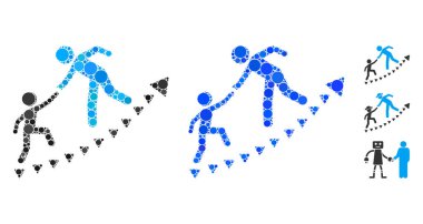 Yuvarlak Noktaların Eğitim Süreci Kompozisyon Simgesi