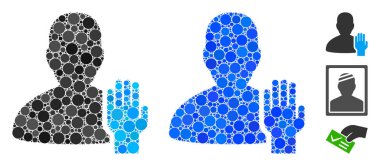 Küresel Ögelerin Seçim Mozaik Simgesi