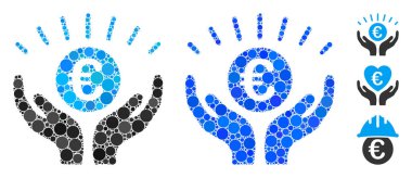 Euro Refah Kompozisyonu Yuvarlak Noktaların Simgesi