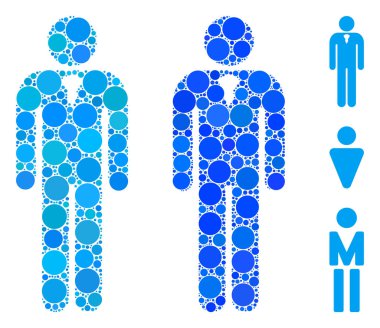 Centilmen Mozaik Çember Noktaları Simgesi