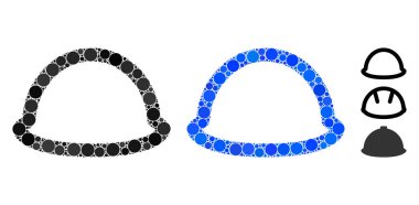 Çember Noktalarının Hardhat Mozaik Simgesi