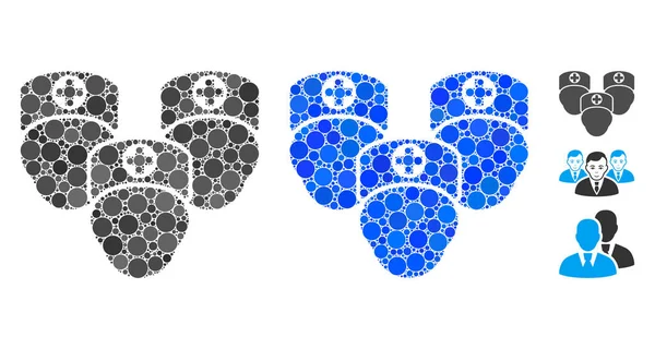 Консультационная икона группы медиков "Круглые точки" — стоковый вектор