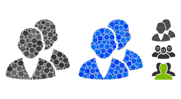 Клієнти Mosaic Icon of Circle Dots — стоковий вектор