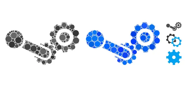 Composition du moteur Icône d'articles sphériques — Image vectorielle