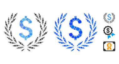 Laurel Bank Amblem Çemberlerin Mozaik Simgesi