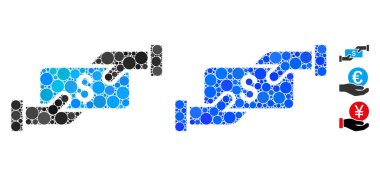 Yuvarlak Noktaların Ödeme Kompozisyon Simgesi