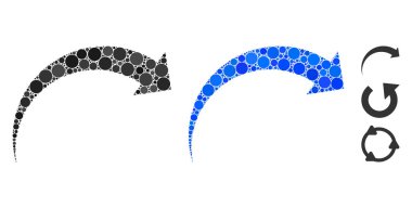 Yuvarlak Noktaların İnek Bileşimi Simgesini Döndür