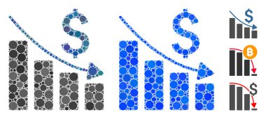 Satış Krizi Çizelgesi Yuvarlak Noktaların Kompozisyon Simgesi