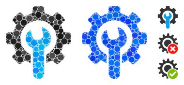 Servis araçları Çemberlerin Mozaik Simgesi