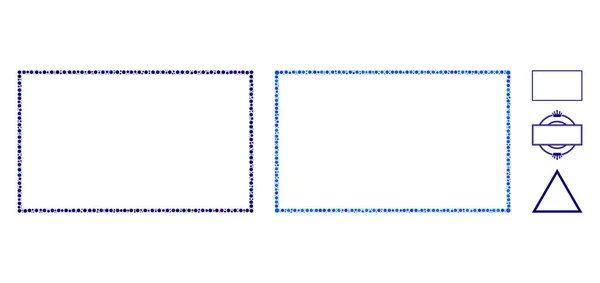 Icône de composition de cadre rectangulaire de points de cercle — Image vectorielle