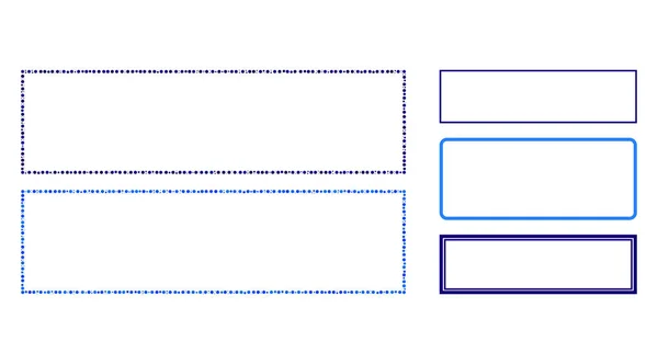 Prostokąt ramki ikona mozaiki Circle Dots — Wektor stockowy