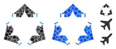 Küresel Ögelerin Çadır Kampı Kompozisyon Simgesi
