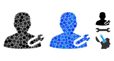 Kullanıcı Onarım Anahtarı Çemberlerin Mozaik Simgesi