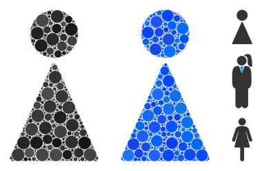 Kadın Mozaik Çember Noktaları Simgesi