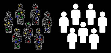 Işıl ışıl parlayan benekli 2d Demografi Simgesi