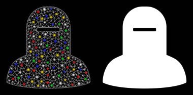 Fişek 2d Müslüman tesettür Simgesi Fişek Benekli