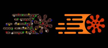 Fişek Kablosu Çerçevesi Flash Benekli Virüs Simgesi Gibi Geçti