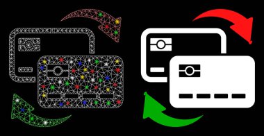 Fişek Lekesi Bankacılık Kartı Simgesi Simgesini Fişek Benekleriyle Fişek İşaretle