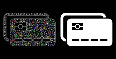 Fişek Kablosu Çerçevesi Bankacılık Kart Simgesi Benekli Simge