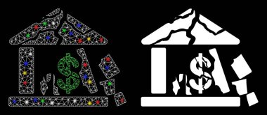 Fişek Kablosu Çerçevesi Kırık Banka Simgesi Benekli