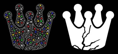 Parlak Ağlı 2d Yozlaşmış Monarşi Simgesi