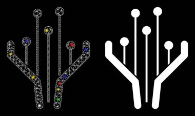 Işıklı Ağ Gövdesi Elektronik Filtre Simgesi