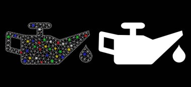 Fişek Benekli Ağ Motoru Yağ Simgesini Patlat