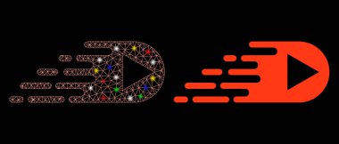 Fişek Kablosu Ekspres Sağ Yönlendirme Simgesi Fişek Benekli