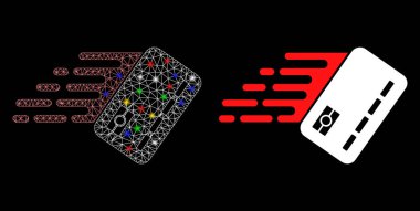 Fişek Benekleriyle Hızlı Bankacılık Kart Simgesini Fişek Ağı ile İşaretle