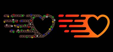 Fişek 2d Hızlı Aşk Kalbi Simgesi Fişek Benekli