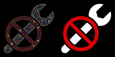 Izgara Ağı 'nı Işıklı Leke ile Yasak Onarım Simgesini İşaretle