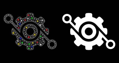 Fişek Benekli Ağ 2d Vites Çözünürlüğü Simgesi