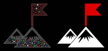 Fişek Benekli Ağ Misyonu Bayrak Simgesini İşaretle