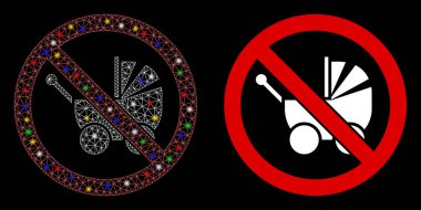 Parlak Kablo Çerçevesi Flash Benekli Bebek Arabası Simgesi Yok