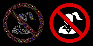 Fişek Kablosu Çerçevesi Işık Noktalı Kız Simgesi Yok