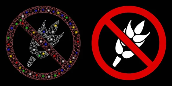 Flare Benekli Glüten Simgesi Yok Ağı Fişek Ağı