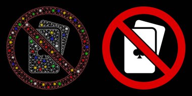 Parlak Ağlı İskelet Işık Lekeli Kağıt Simgesi Oynamak Yok