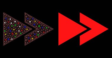 Fişek Kablosu Çerçevesi İşaret Lekeleri ile Geri Git Simgesi